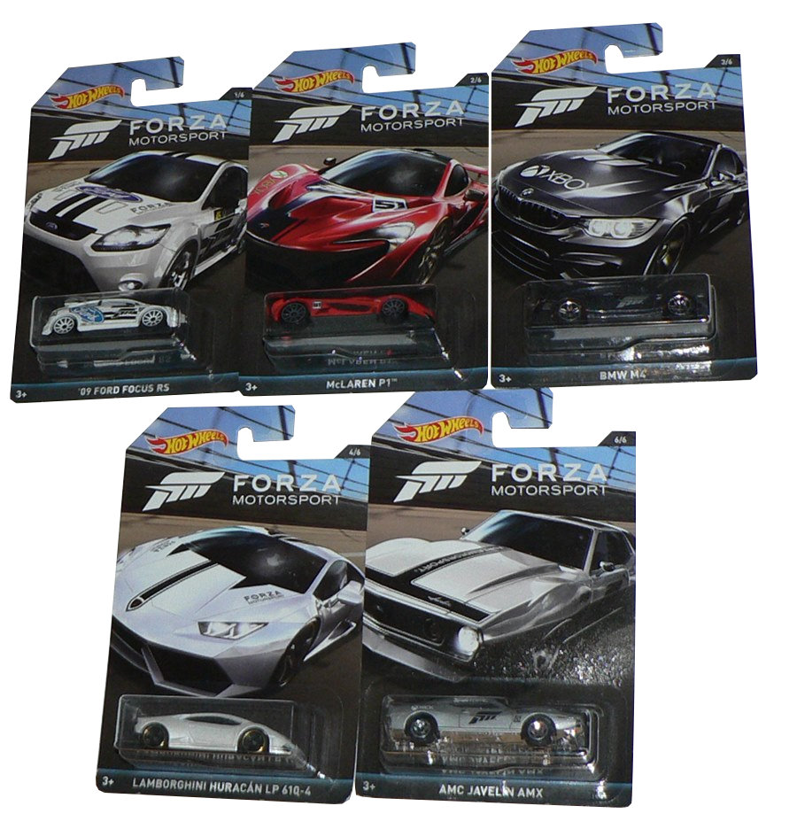 Hot Wheels FORZA MOTORSPORT x5 AUTEK -1,2,3,4,6/6