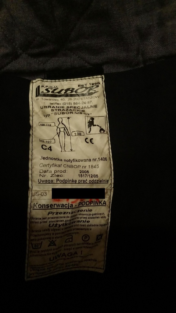 Nomex / Ubranie specialne Subor-US-03