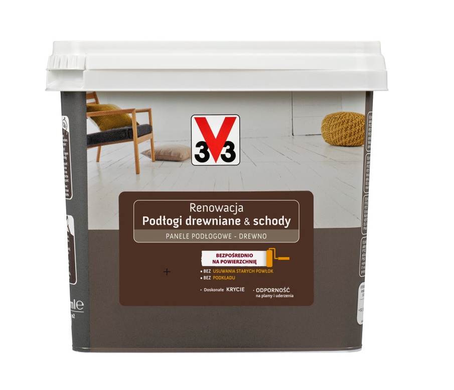 V33 Farba RENOWACYJNA paneli schodów 0,75 TERAKOTA