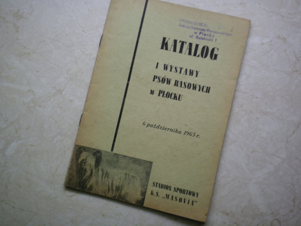 katalog wystawa PSÓW rasowych PŁÓCK 6.10.1963