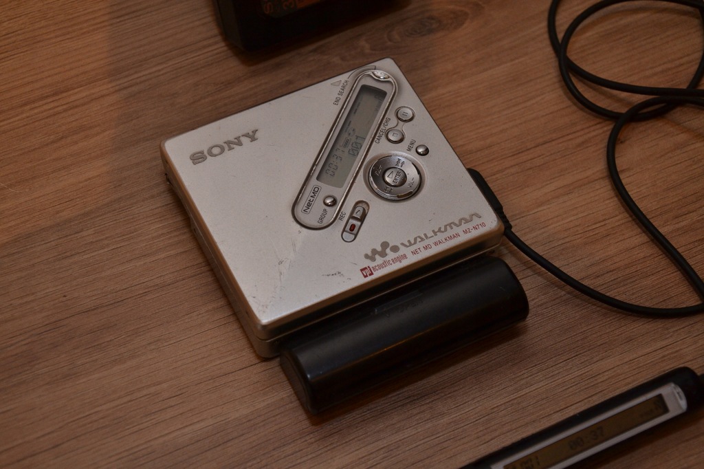 MiniDisc Sony MZN710 recorder netMD + pilot 7694408535 oficjalne archiwum Allegro