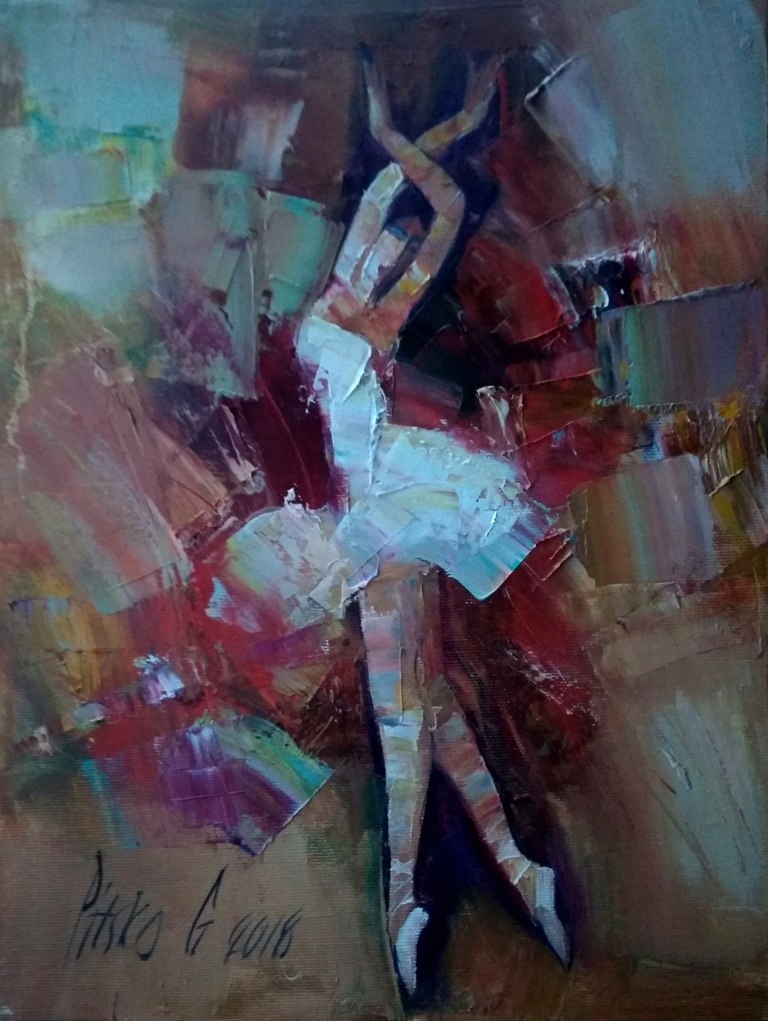 KresArt PITSKO obraz olejny BALETNICA 30x40