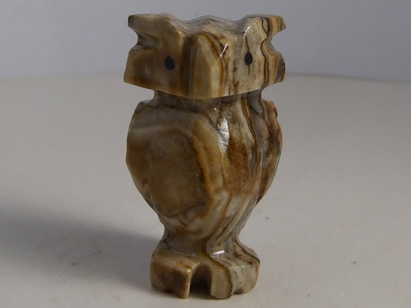 SOWA -ONYKS PAKISTAŃSKI -FIGURKA Z KAMIENIA -z1914