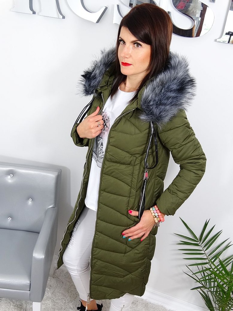 kurtka parka khaki ozdobne zamki tasiemki kurtka parka khaki ozdobne zamki tasiemki