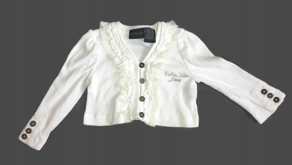 Biała bluzka bolerko sweterek Calvin Klein 12 m-c