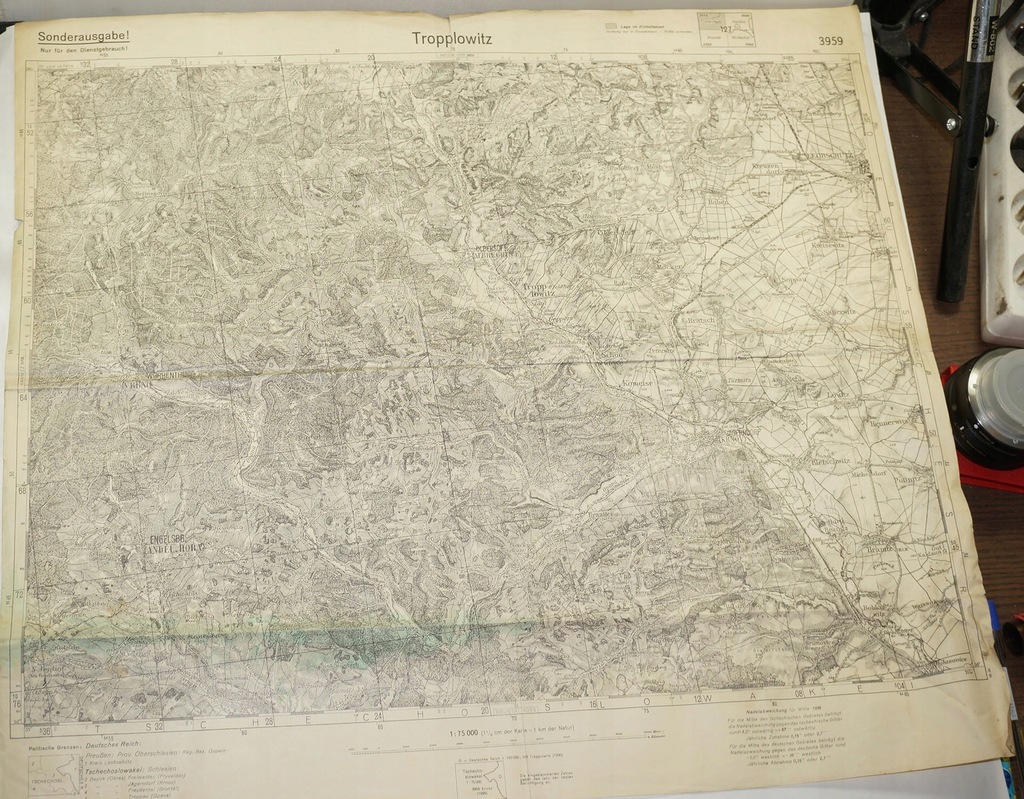 72. Mapa OPAWICA Tropplowitz 1936r opolskie
