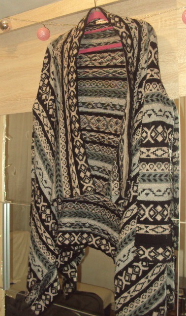 Stylowy sweter kardigan ORSAY boho azteckie wzory