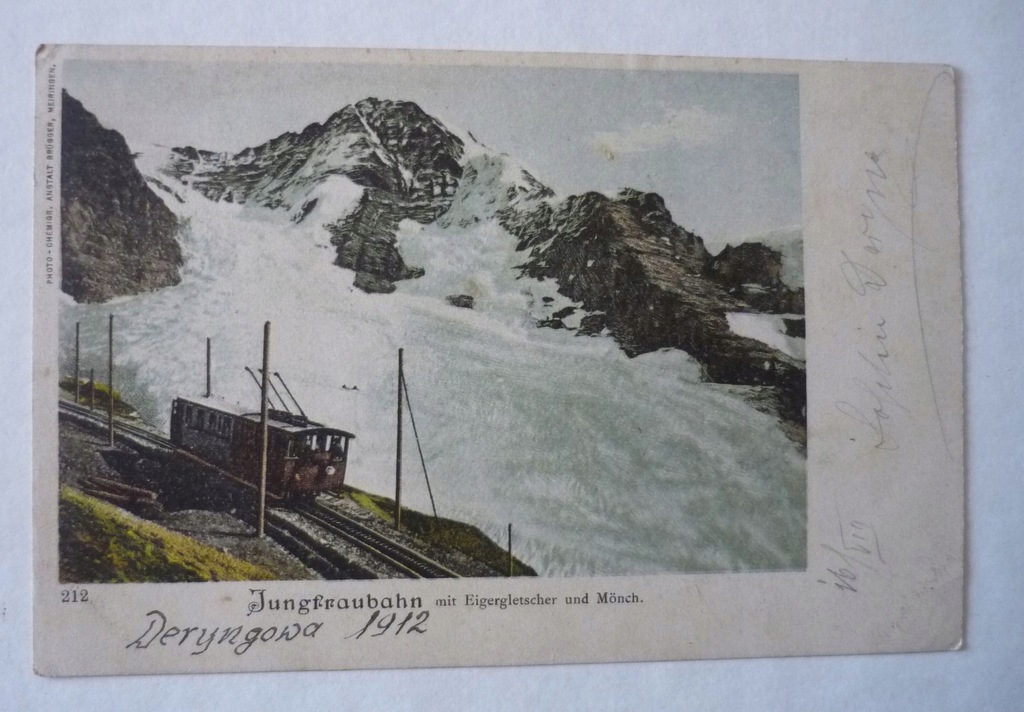 Szwajcaria JUNGFRAUBAHN Wąskotorowa kolej zębata
