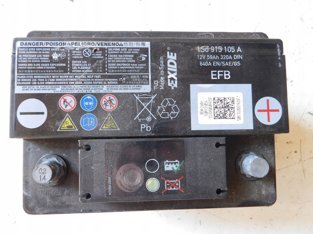 VW AKUMULATOR EXIDE 1S0915105A 12V 59AH 14 R.