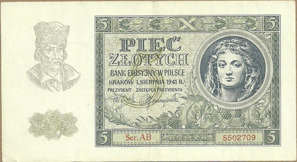 5 zł. 1941r.