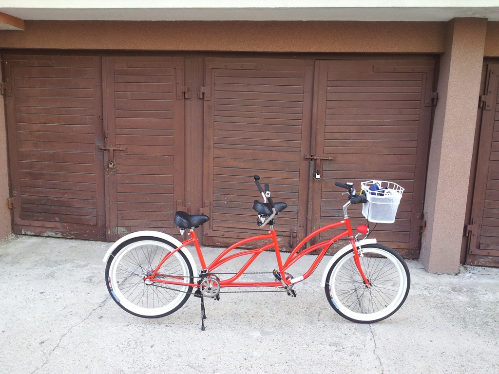 tandem - rower Jasid 26 cali białoczerwony nowy