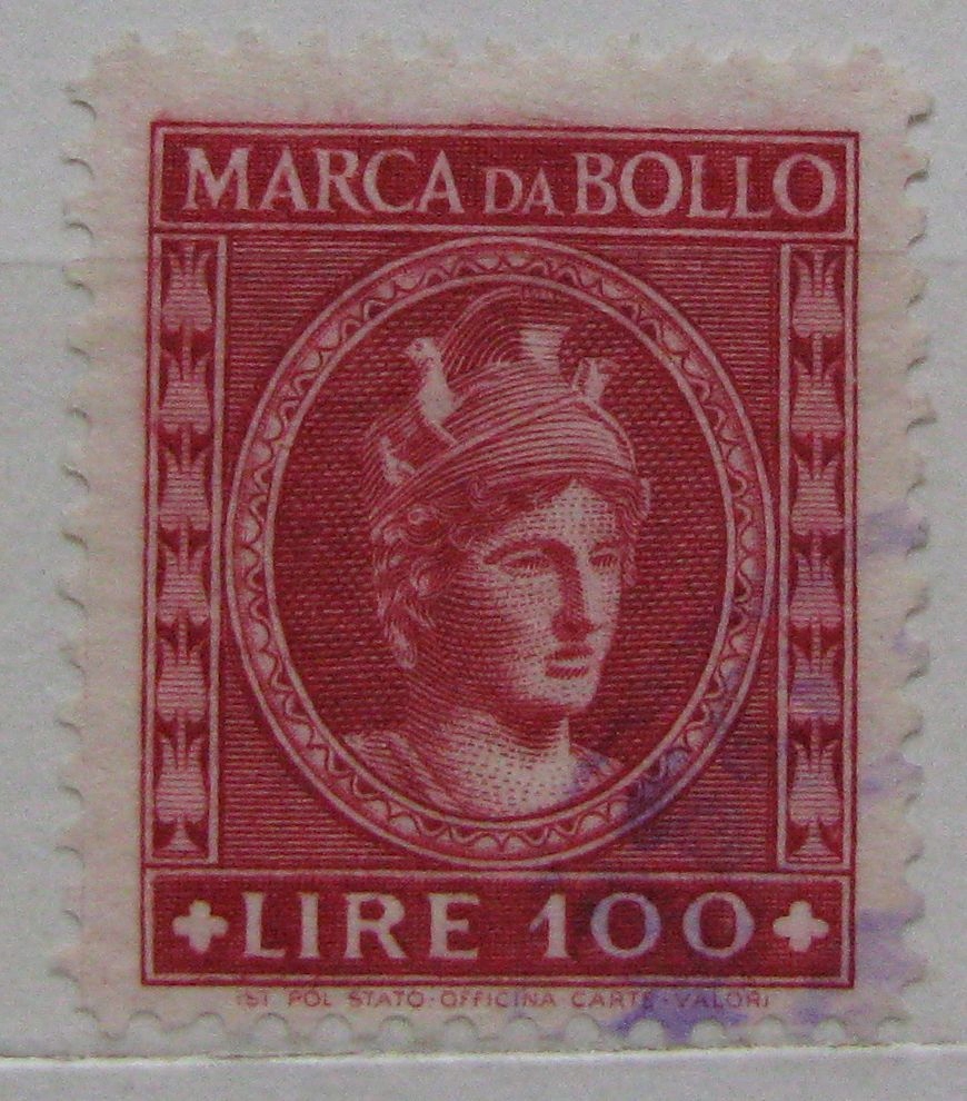 WŁOCHY - MARCA DA BOLLO 100 LIRE