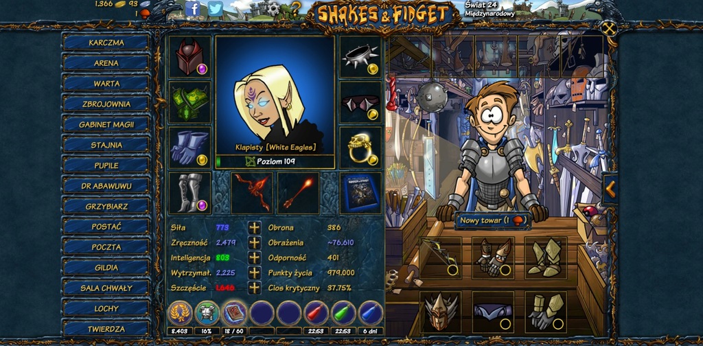 Shakes & Fidget Konto 109 LVL