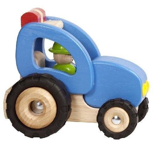 Drewniany traktor do zabawy dla dzieci