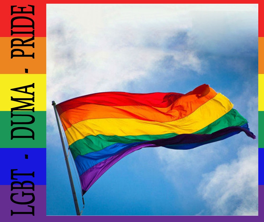 Flaga LGBT Duża 90 x 150 cm + trytytki do montażu