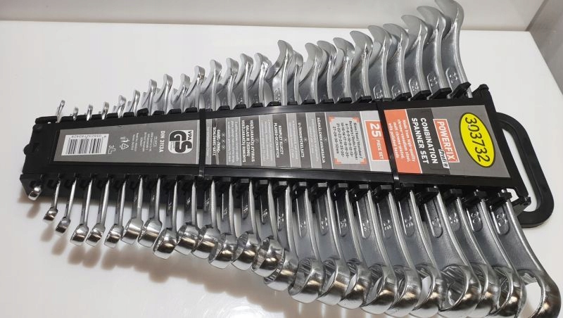 POWERFIX KOMPLET KLUCZY PŁASKO-OCZKOWYCH 25 SZTUK