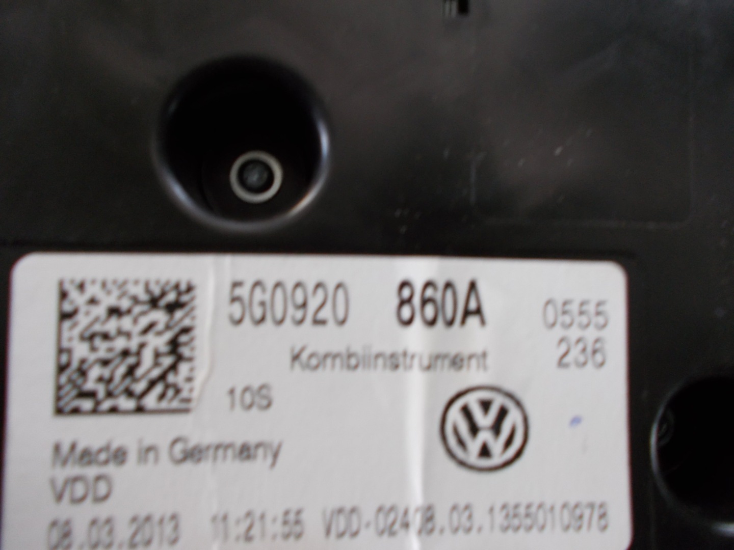 VW GOLF VII 1.6 2.0 TDI dials dials 5G0920860A EUROPA