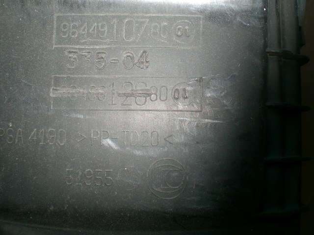 cover of a filter, flow meter CITROEN C5 2.0 HDI