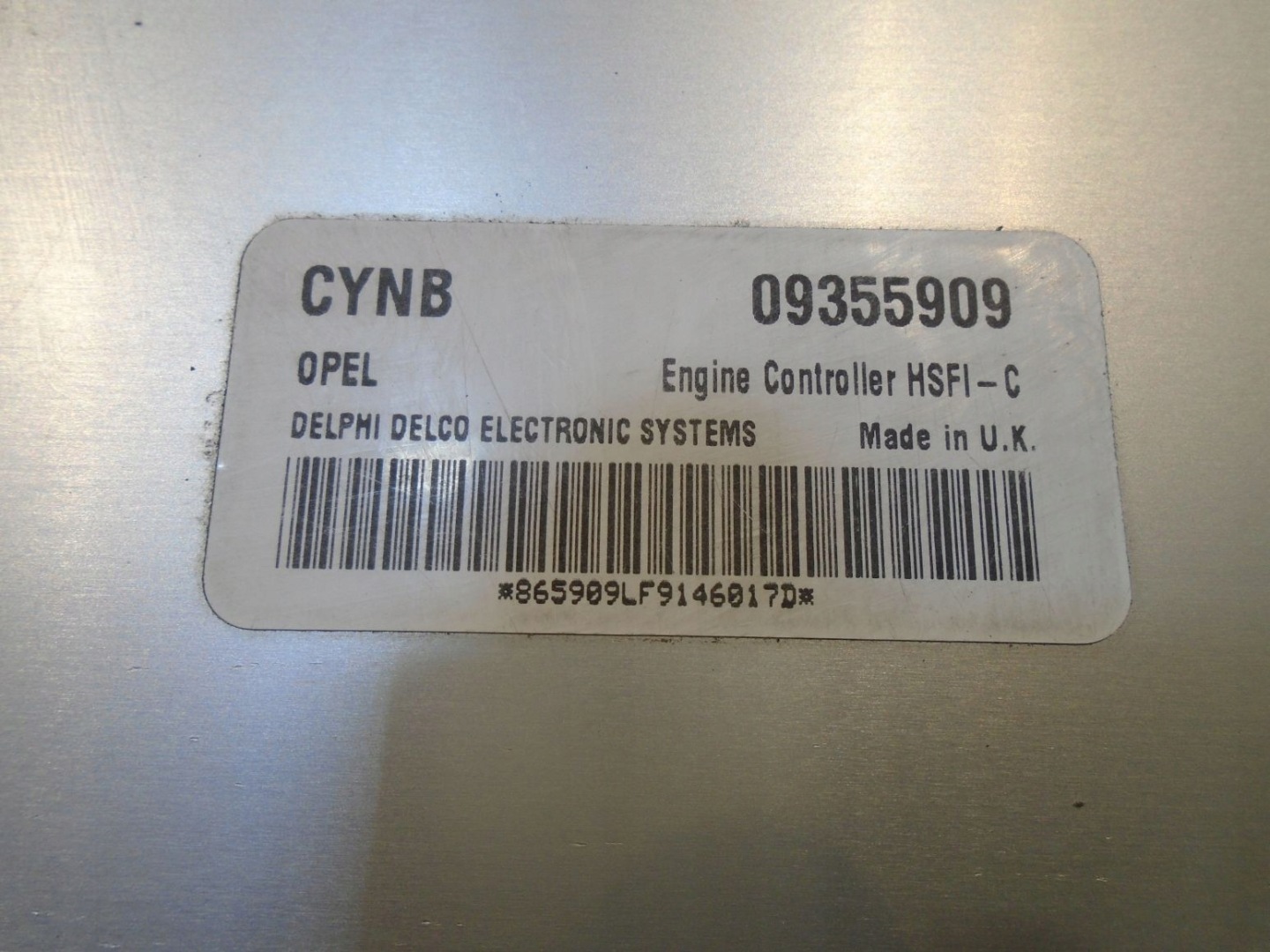 computer Motore OPEL ASTRA II 09355909