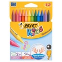 Sviečkové pastelky BIC KIDS Plastidecor 12 FARIEB ODOLNÁ Puzdro Značka BIC