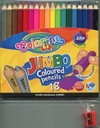 Ceruzkové ceruzky okrúhle Jumbo 18 kol + tem. Colorino Kids Hrdina žiadny