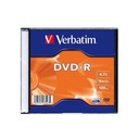 DVD-R Verbatim 16X 4.7GB (Slim 1) MATT SILVER Producent Verbatim