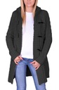 Dámsky dlhý hrubý kardiganový sveter s kapucňou 40 L