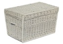 ПЛЕТЕНАЯ КОРЗИНА ДЛЯ БЕЛЬЯ 165 Л БЕЛАЯ