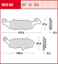 SET PADS HAMULCOWYCH, BRAKES TARCZOWE TRW MCB682 photo 1 - milautoparts-fr.ukrlive.com