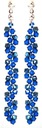 Kolczyki kryształy SWAROVSKI niebieskie granatowe