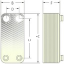 Výmenník tepla 60-doskový NORDIC Tec 1' DN25 do 65 kW -výmenník CO 1 palec Druh výmenník tepla