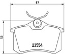 Kotúče a bloky Brembo Zadný diel AUDI A6 C5 Výrobca dielov Brembo