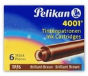 СТАНДАРТНЫЕ КАРТРИДЖИ ДЛЯ РУЧКИ PELIKAN BROWN