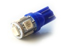 Светодиод синий T10 W5W 5 x 5050 SMD