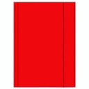 Папка из красного картона с ластиком, А4. Красные папки для документов.