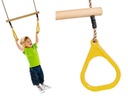 Huśtawka Trapez Gimnastyczny Akcesoria na Plac Zabaw Dziecka Dzieci JF żółt