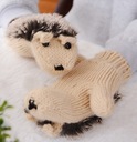 Detské rukavice zimné teplé ježkovia plné béžové pre dieťa Značka DKM