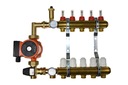 Трехконтурный распределитель с насосной группой для теплого пола