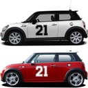 Боковой номер MINI COOPER — пленка автомобиля
