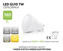 LED žiarovka GU10 7W = 60w 560LM Teplá biela Počet kusov 1 ks