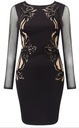 LIPSY večerné mini šaty bodycon XS 34 Dominujúca farba viacfarebná