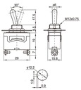 SWITCH 6 PIN METAL ON/OFF/(ON) 12-230V TS-604 photo 2 - milautoparts-fr.ukrlive.com