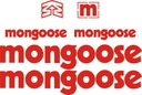 MONGOOSE czerwone naklejki na rower 86-2B - YESS Naklejki