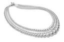 Náhrdelník Biela Perly Royal Trojitý S Perlami Elegantný Perlový Krátky Módny Značka Kiara