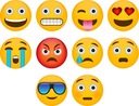 Магниты на холодильник - SMILEY EMOJI 10 шт.