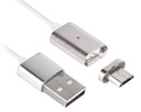 Магнитный плетеный кабель Micro USB — USB, яркий