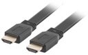 KABEL HDMI V2.0 FLAT płaski LANBERG czarny 0.5M