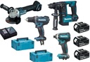 Набор MAKITA 18V - шлифовальная машина, молоток, отвертка