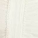 PIMKIE biele mini šaty volániky 36 S Dominujúci vzor bez vzoru