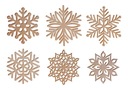 Śnieżynki gwiazdki płatki śniegu 10cm - ZESTAW 06